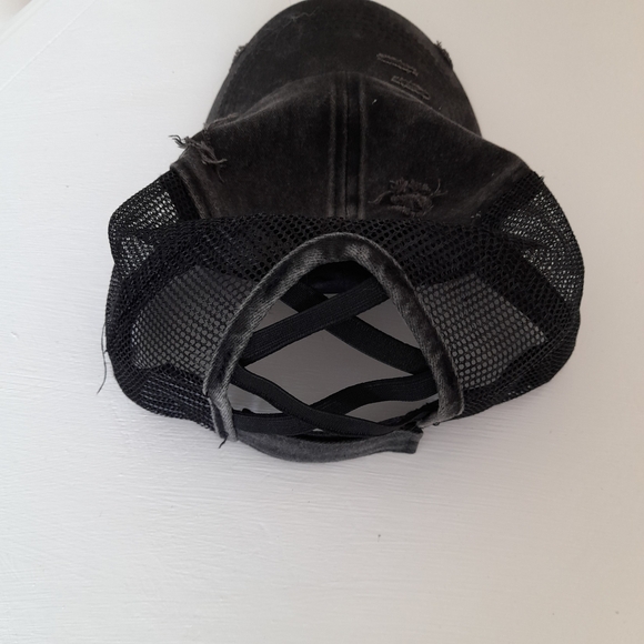 🦚3/$15🦚Black Distressed Cap - Picture 2 of 4